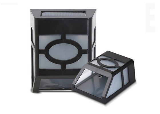 IP44 Black 2pcs Ultrabright LED Solar Panel Wall Light