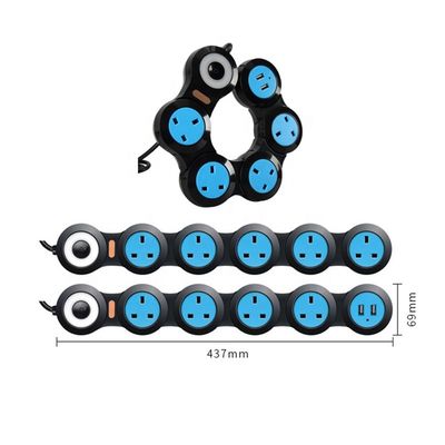 Variant Folding Rotary Snakelike Extension Cord Socket