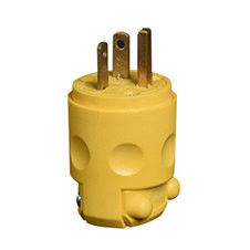 Zócalo masculino general amarillo del enchufe eléctrico de U38/3P U35/2S